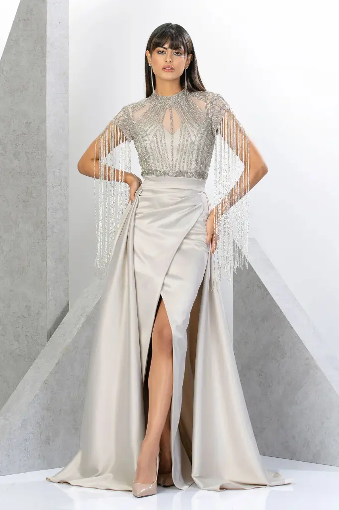 Tassels-Evening-gown-high-neck-fringes-satin-slit-trail-princess-western-wear-fashion-designer-india-Eli-Bitton-Ivory-16717-1.webp