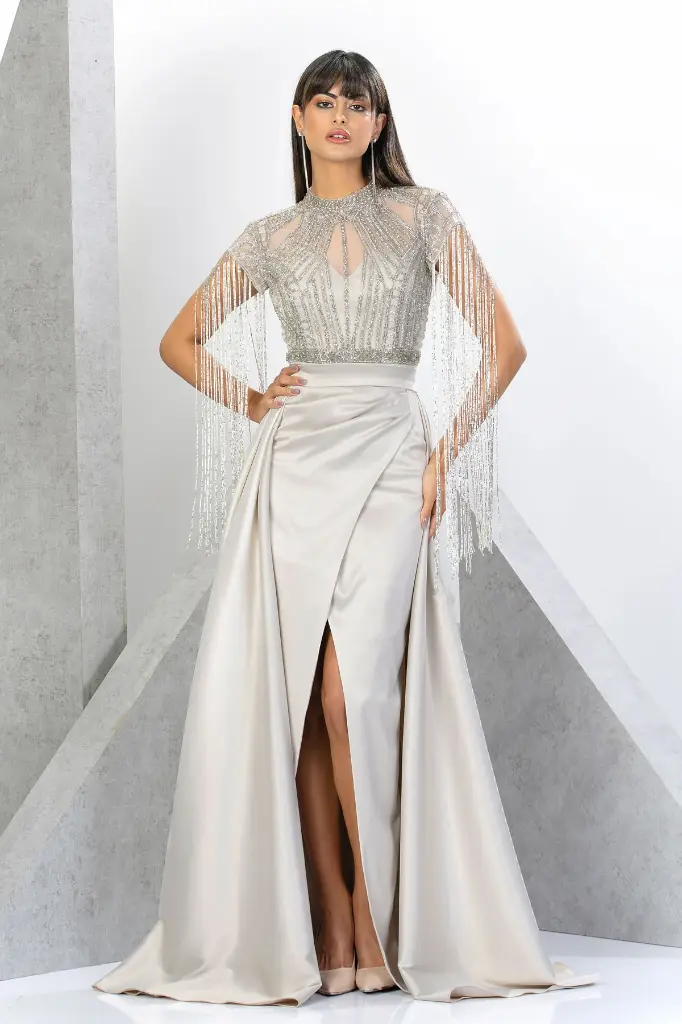 Tassels-Evening-gown-high-neck-fringes-satin-slit-trail-princess-western-wear-fashion-designer-india-Eli-Bitton-Ivory-16717-5.webp