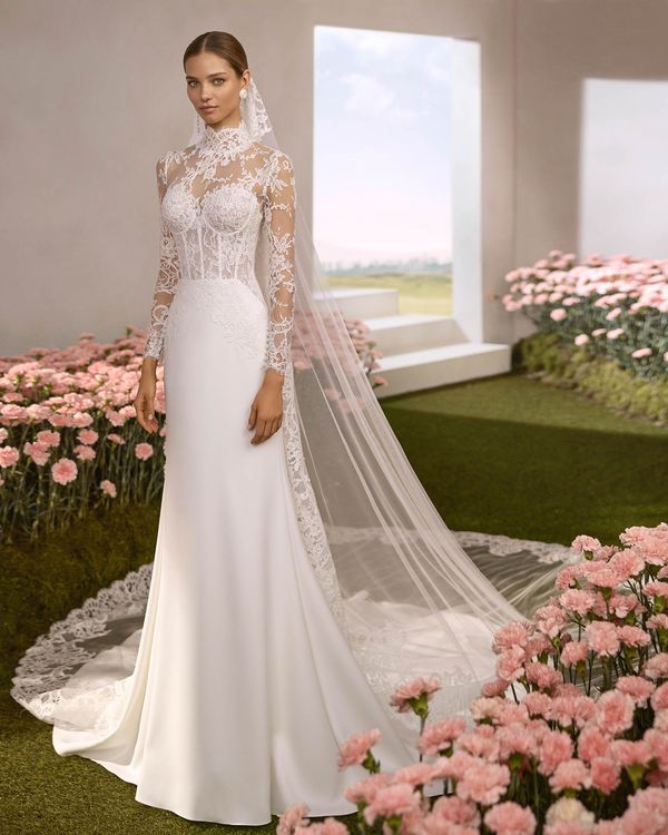 Long two-piece mermaid wedding dress Gown
